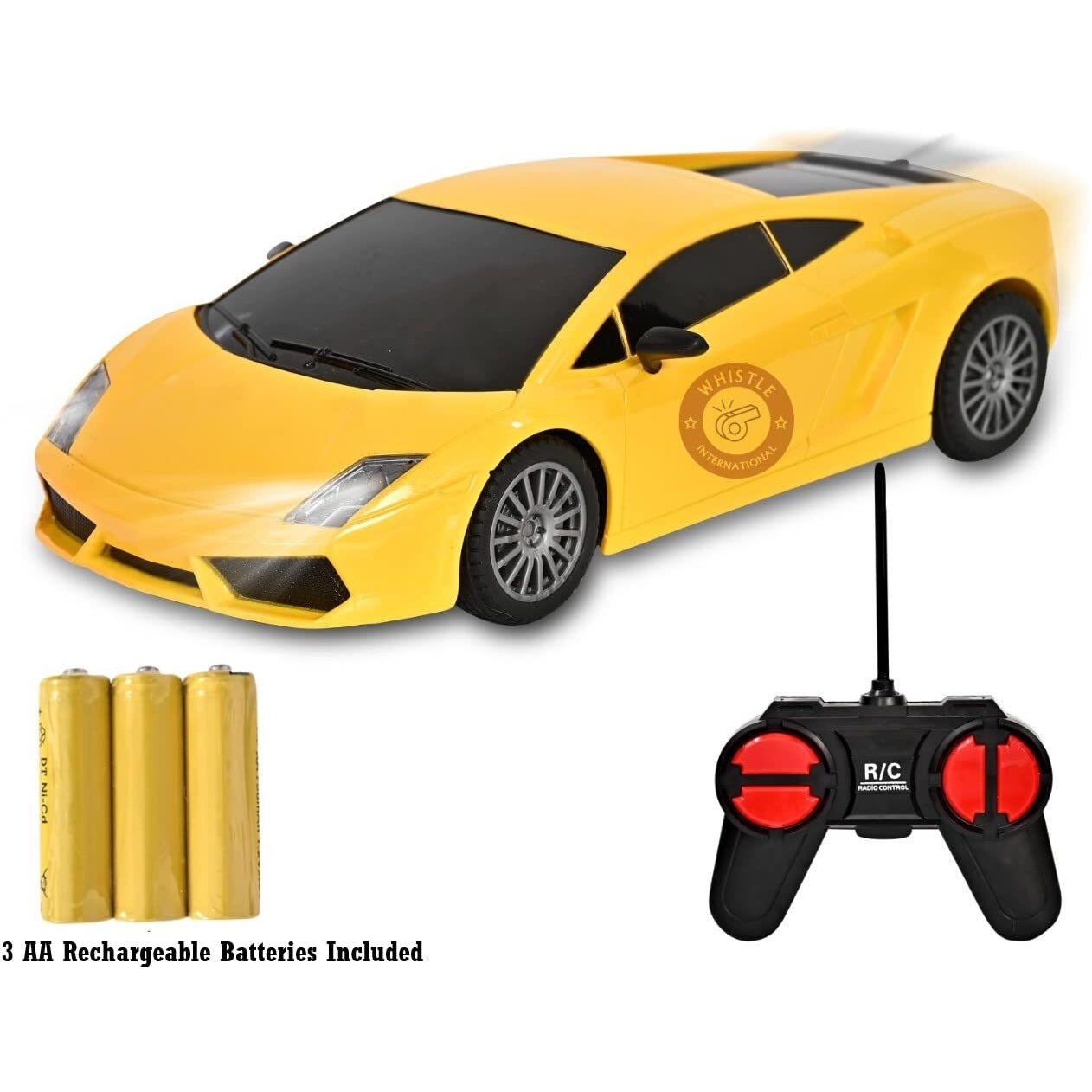 Partish Remote Control Car Kid Super Racing Sports High Speed Toy Vehicle Motor Rc Chargeable Cars Birthday Christmas Gifts For Age 3 4 5 6 7 8 9 10 Years Boys Girls (Yellow)
