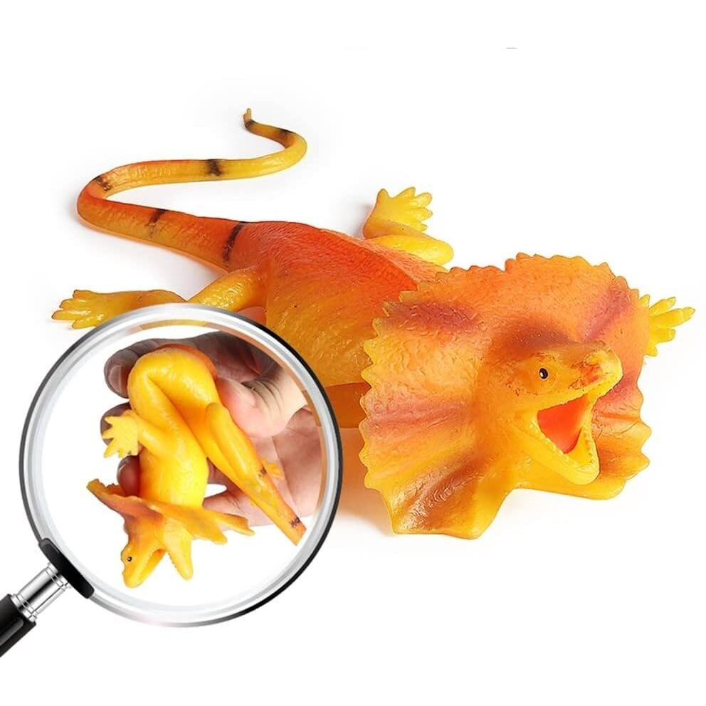 Super Toy Reptile Toy For Kids Realistic Gecko Lizard Figurine Rubber Animal Cold Blooded Lifelike Soft Prank Toys Educational Gift Boys Girls