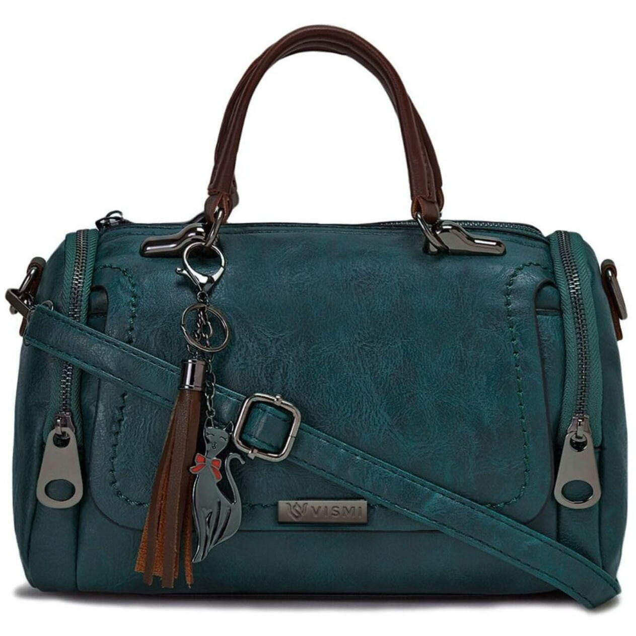 Vismiintrend Stylish Vegan Leather Sling Handbag Bags For Women, Shoulder, Ladies Purse, Box Satchel, Travel/Work/Office, Birthday/Anniversary Gift For Wife/Sister/Mother, Wedding Gifts, Cyan