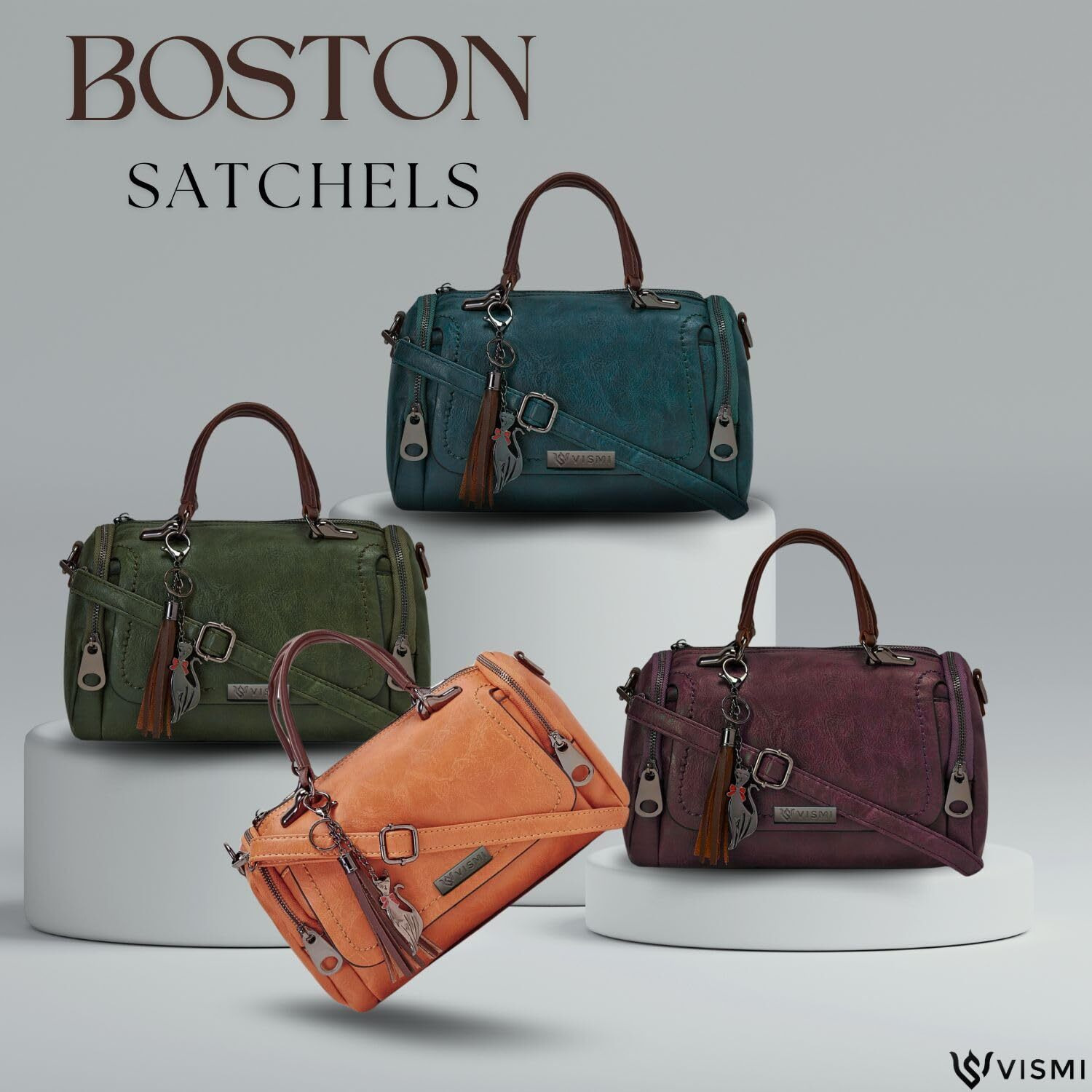 Vismiintrend Stylish Vegan Leather Sling Handbag Bags For Women, Shoulder, Ladies Purse, Box Satchel, Travel/Work/Office, Birthday/Anniversary Gift For Wife/Sister/Mother, Wedding Gifts, Cyan