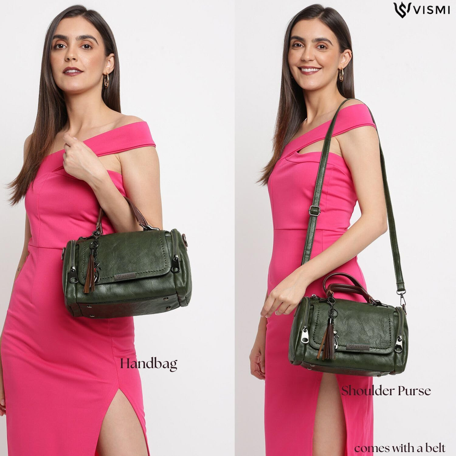 Vismiintrend Stylish Vegan Leather Sling Handbag Bags For Women, Shoulder, Ladies Purse, Box Satchel, Travel/Work/Office, Birthday/Anniversary Gift For Wife/Mother, Rakhi Gifts For Sisters