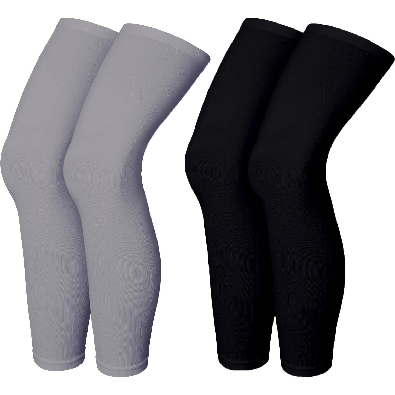 Mizuna Leg Sleeves Unisex Sports Compression Sun Protection Thigh Non-Slip Upf Cooling Full Length Cycling Riding Golf Football Running Winterlegblackgrey