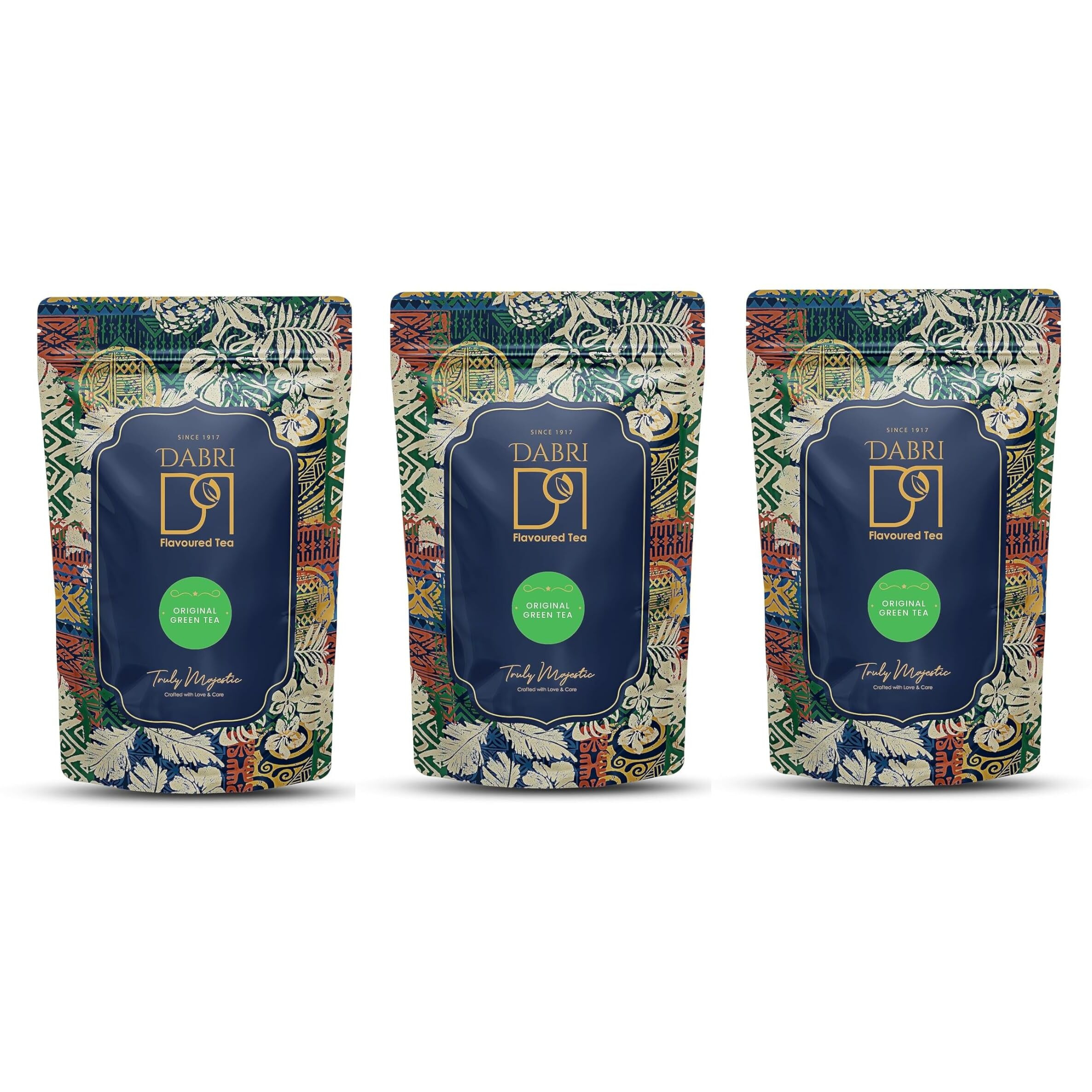 Dabri Detox Green Tea - (100Gm Pouch X Pack Of 3)|Fresh Natural Flavoured Green Tea For Good Health|Rich With Anti-Oxidants, Immunity Booster, Improves Metabolism & Used To Reduces Waist (100Gm Each)