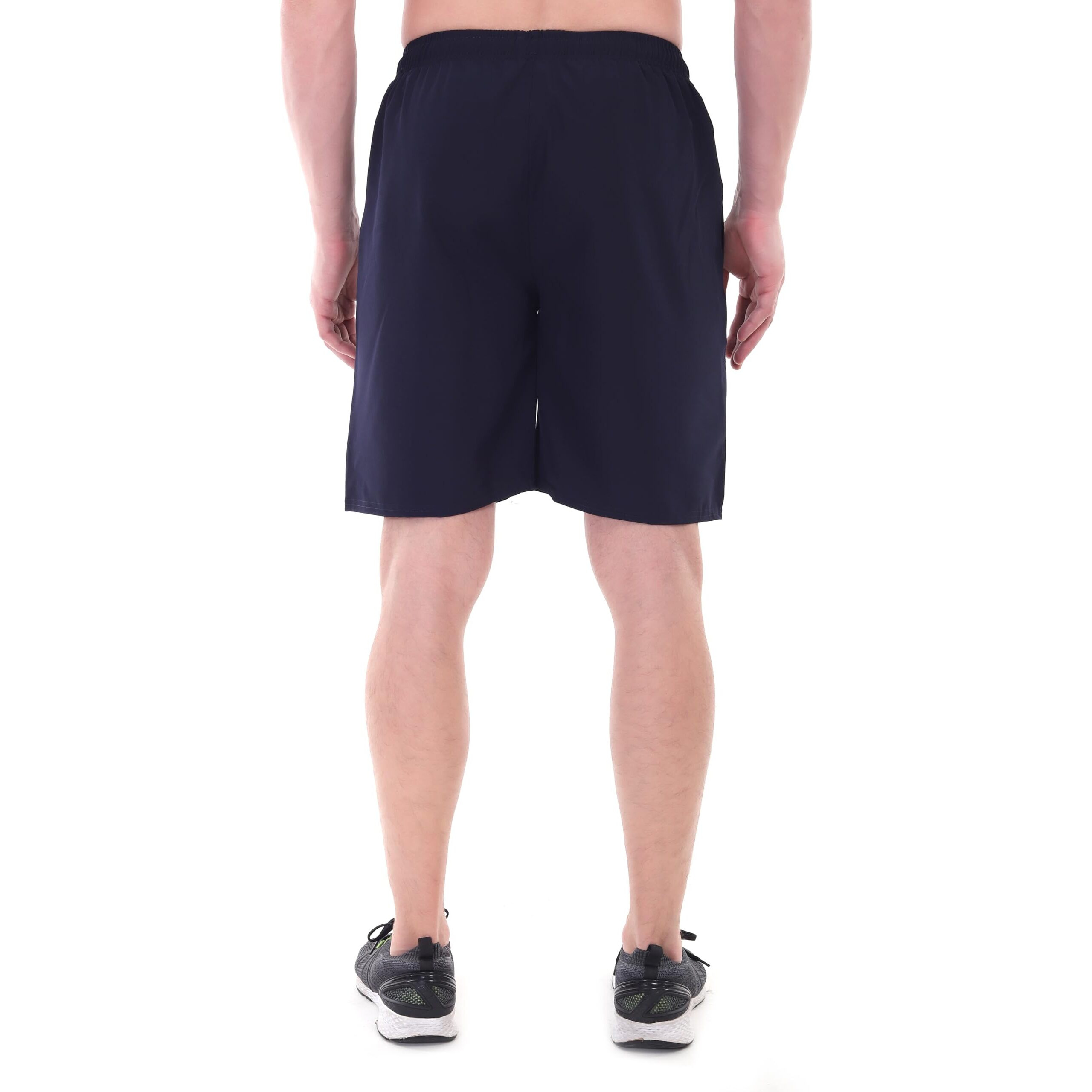 Blue Star Shark Athletic Sports Shorts For Men With Zip Pockets And Elastic Waistband Quick Dry Lightweight Activewear Combo - Pack Of 2 (Color Blue And Grey, SizeM)
