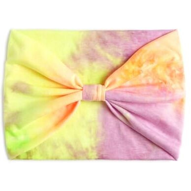 Xfyt Super Soft Tie-Dye Yoga Boho Chic Hair Bands |Stylish Stretch Microfibre High Sweat Absorbtion Head Band For Women Girls Workout Sports Fitness Gym (Lemon Pink)
