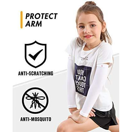 Mizuna Arm Sleeve For Kids Toddlers Unisex Sports Compression Sun Protection Upf 50Cooling Tattoo Cover Up Cycling Cricket Riding Golf Football Running Winter Beige Beige