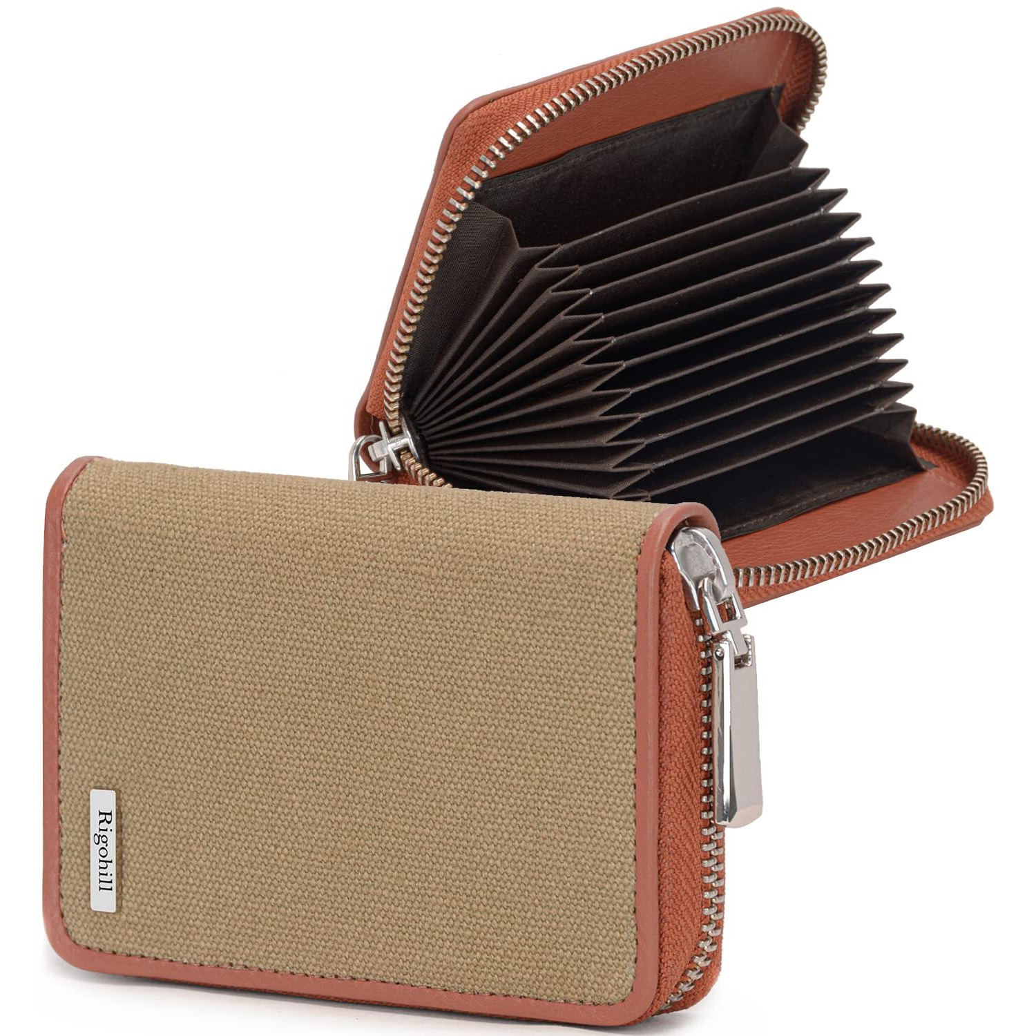 Rigohill Vittori Rfid Blocking Leather Wallet For Men | Wallets Men Leather | Mens Wallet With 14 Card Slot (Rust)