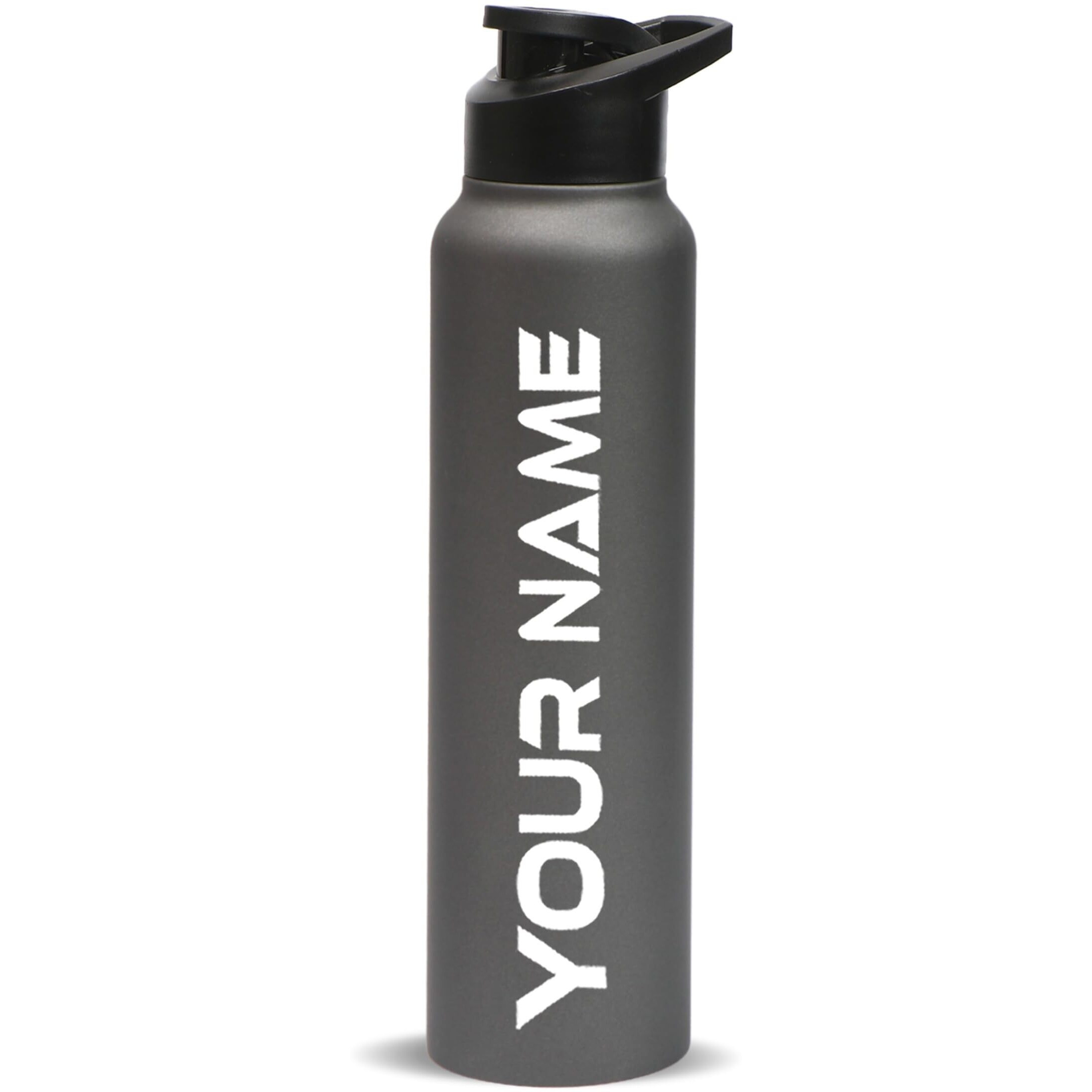 Speedex Stainless Steel Water Bottle 1 Ltr For Kids, Boys, Girls, 1 Litre Bottles For Gym, Sports, Fridge Use, School & Office - 1000Ml, Dark Grey Colour, Sipper Cap