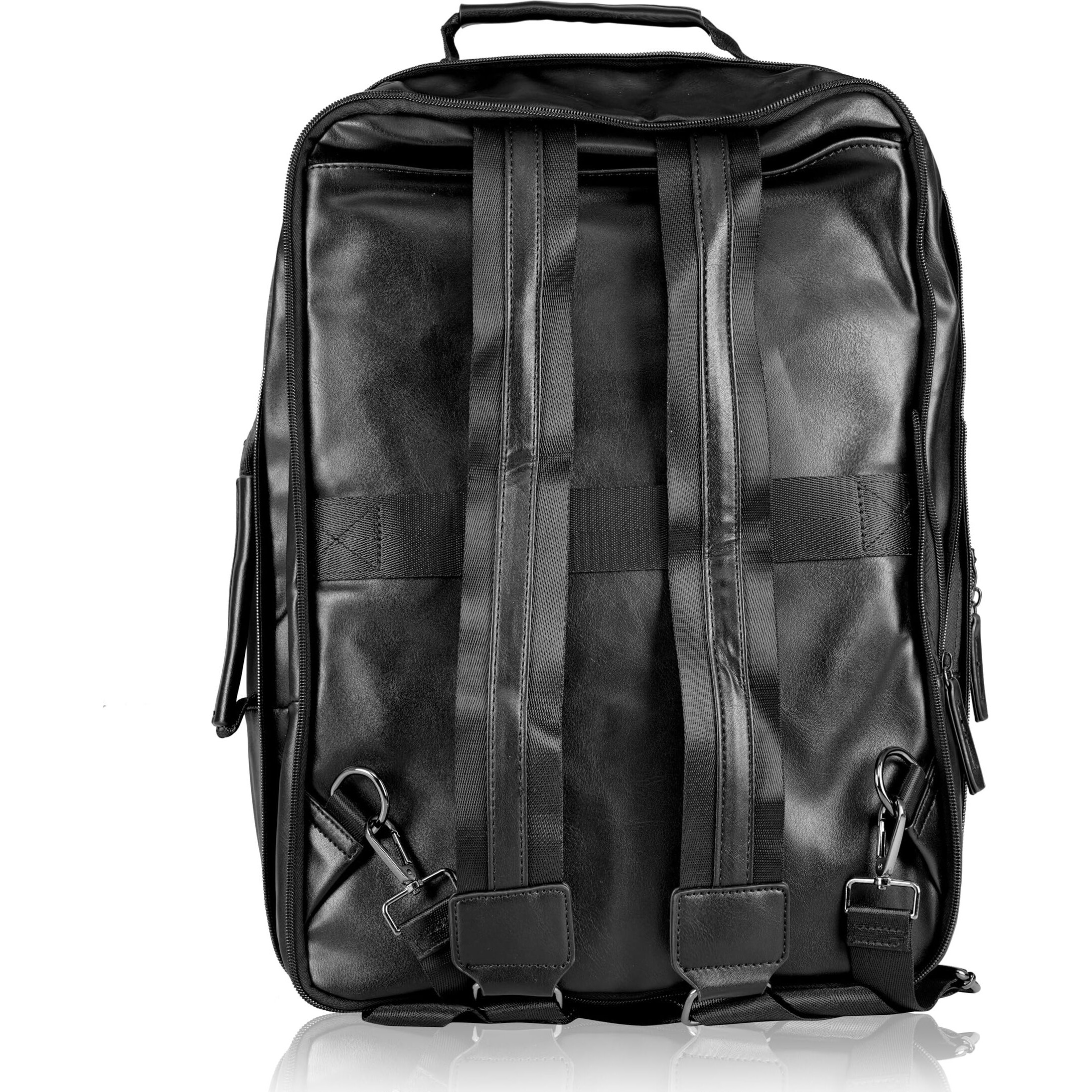 Dobariya Empire New Laptop Bag For Men, 15.6 Inch Faux Leather Durable Professional Office Use Laptop Briefcase Shoulder Sling Formal Executive Messenger Bags For Men. (New Black)