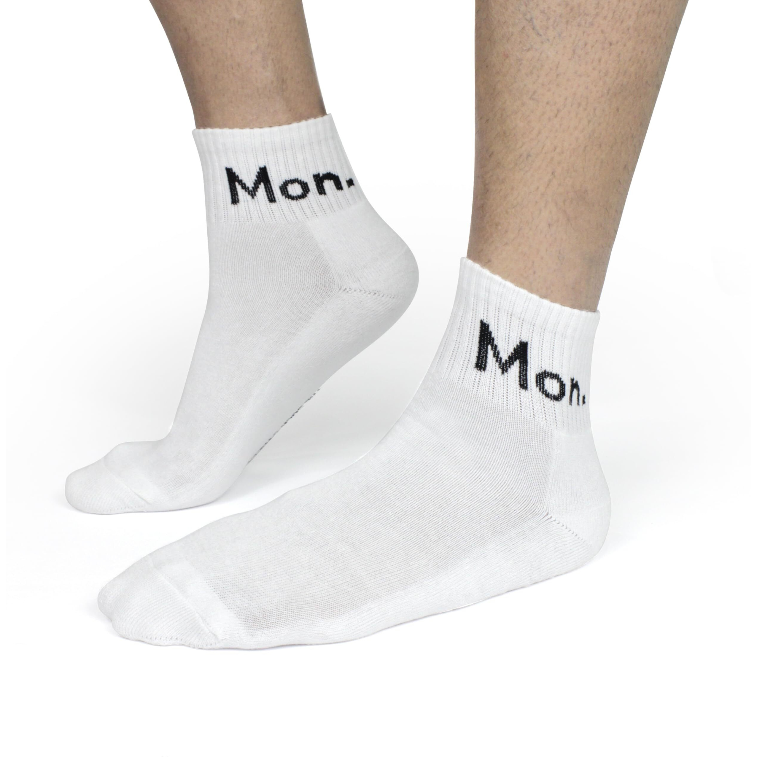 The Sock Street Ankle Length Socks For Men Combo, Made With Durable & Breathable Cotton, Anti Odour & Anti Bacterial, 5 Pair Days Of The Week, Ideal For Gym, Running, Office, Sports Sox - White