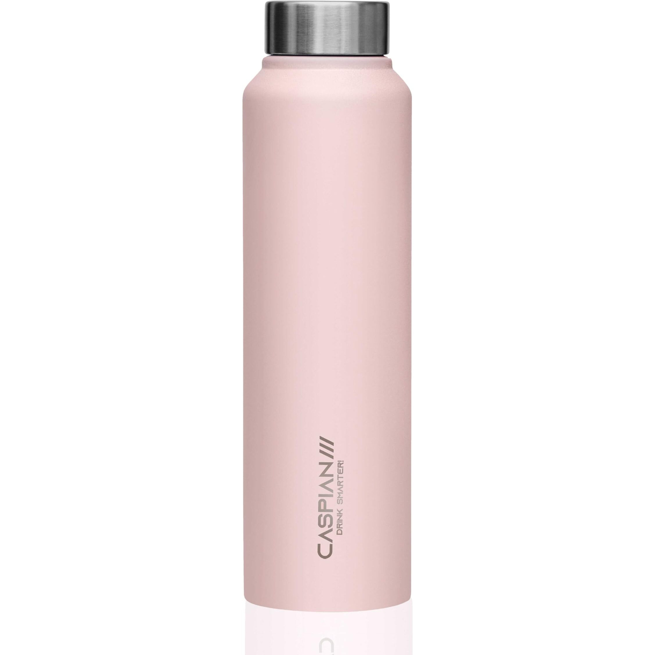 Caspian /// Astra Stainless Steel Water Bottle (Light Pink, 1 Litre, Set Of 1)| Leak Proof Thunder For Fridge Home Office Travel School Kids Boys Girls Adults Sports Gym Yoga