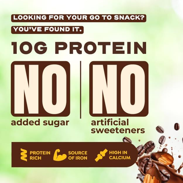 Stroom Asia's First Centre Filled Protein Bars | 10G Protein (6 Bars, 45 Grams Each) | Coffee Almond Fix | Protein Bars Muscle Growth & Repair | Fibre Rich | No Added Sugar