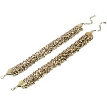 Youbella Jewellery German Silver Plated Stylish Handmade Payal Anklets For Girls And Women (Style 5)