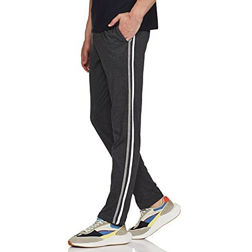 Amazon Brand - Symbol Men's Track Pant | Casual Night Wear | Sweatpants | Pajama (Sports | Gym | Yoga) - Regular Fit (Anthra Mel_M)