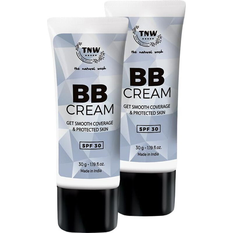 Tnw-The Natural Wash Ayurvedic Bb Cream With Spf 30 Sun Protection For Daily Use 30G | Gives Instant Fairness & Perfect Glow Moisture Long Lasting, Lightweight Bb Cream With Matte Finish (Pack Of 2)