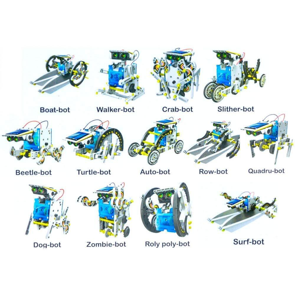 Funblast Solar Robot Kit - 13 In 1 Learning Educational Kids Station, Robot Toy Game Diy Toys For Boys,Girls - Multicolor