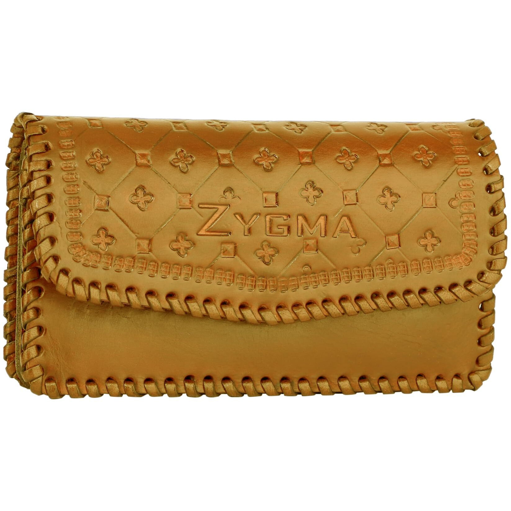 Zygma Handmade Genuine Leather Clutch Purse For Women,Hard Leather Clutch Gift For Women,Pure Leather Wallet For Womens(Yellow)