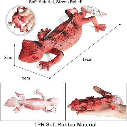 Super Toy Reptile Toy For Kids Realistic Gecko Lizard Figurine Rubber Animal Cold Blooded Lifelike Soft Prank Toys Educational Gift Boys Girls
