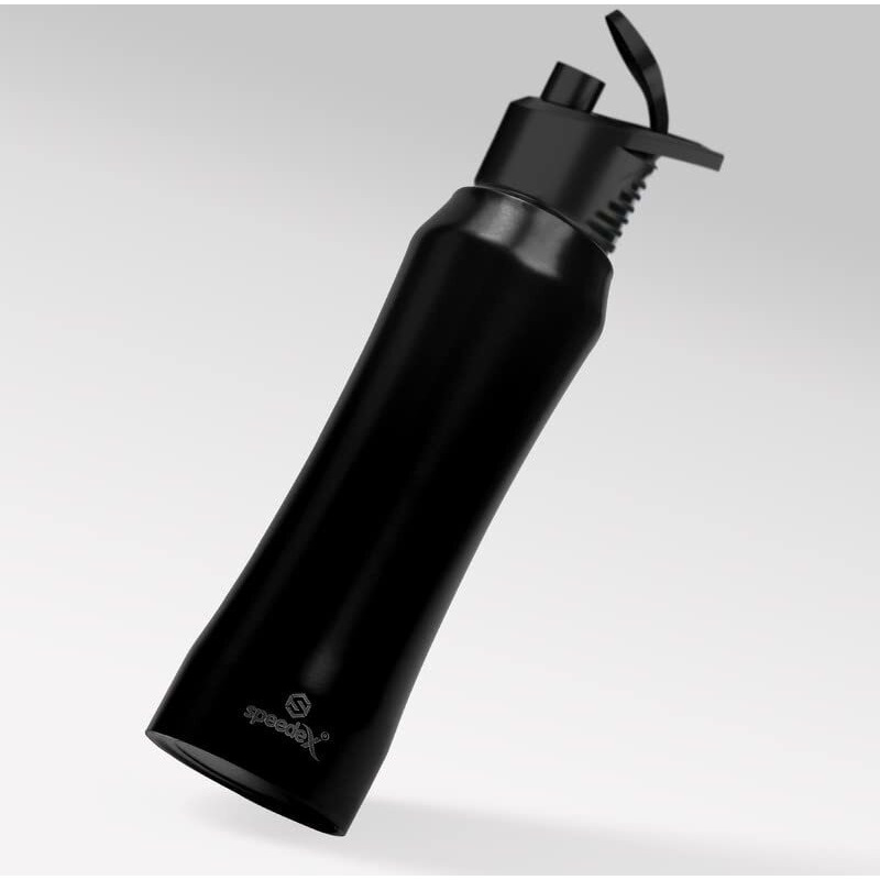 Speedex Stainless Steel Water Bottle 1 Litre, Leakproof Sipper Cap 1 Ltr, Black, Bottles 1+ Litre For School, Gym, Office, Boys, Girls, Men, Women, Kids, Fridge 1Ltr - 1000 Ml - Set Of 3