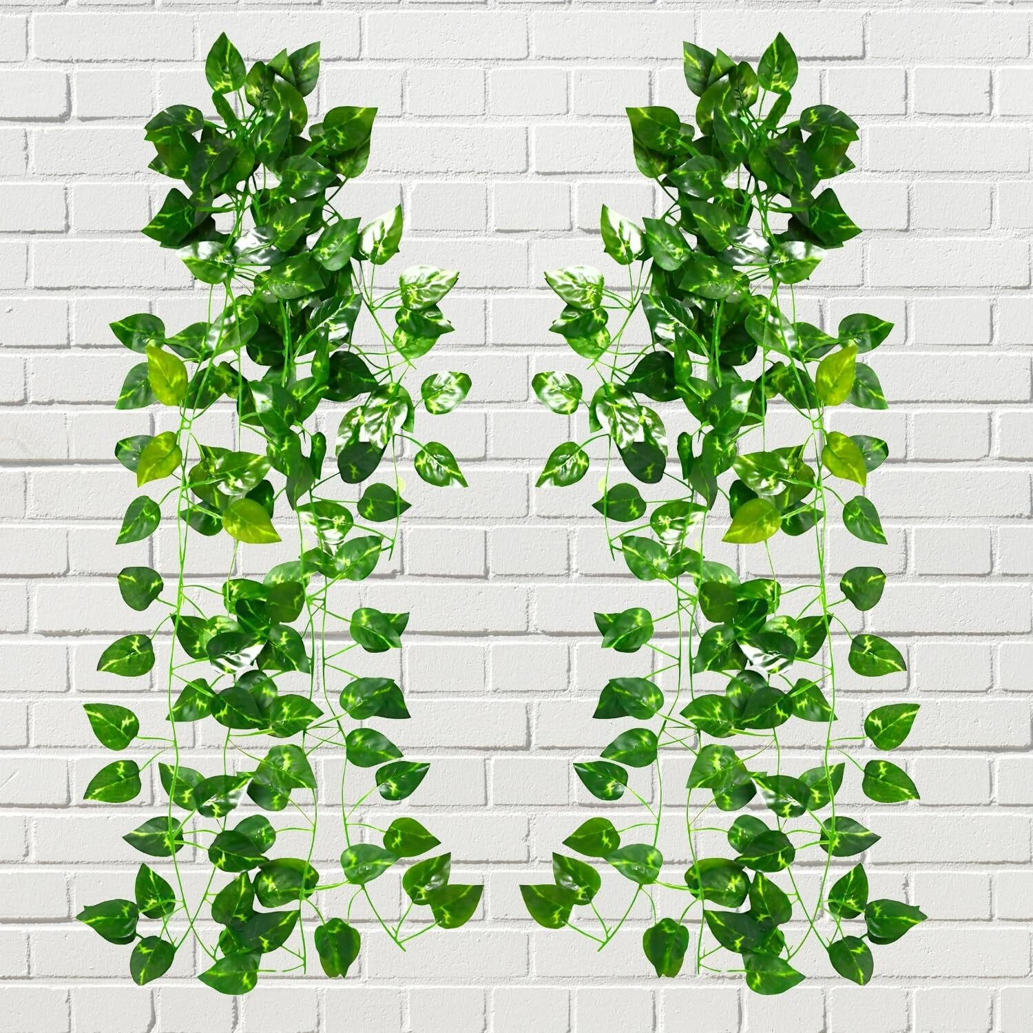 Decorebugs Artificial Plants Leaves Hanging Ivy Garlands Plant Greenery Vine Creeper Home Decor Door Wall Balcony Decoration Party Festival Craft (Pack Of 2)