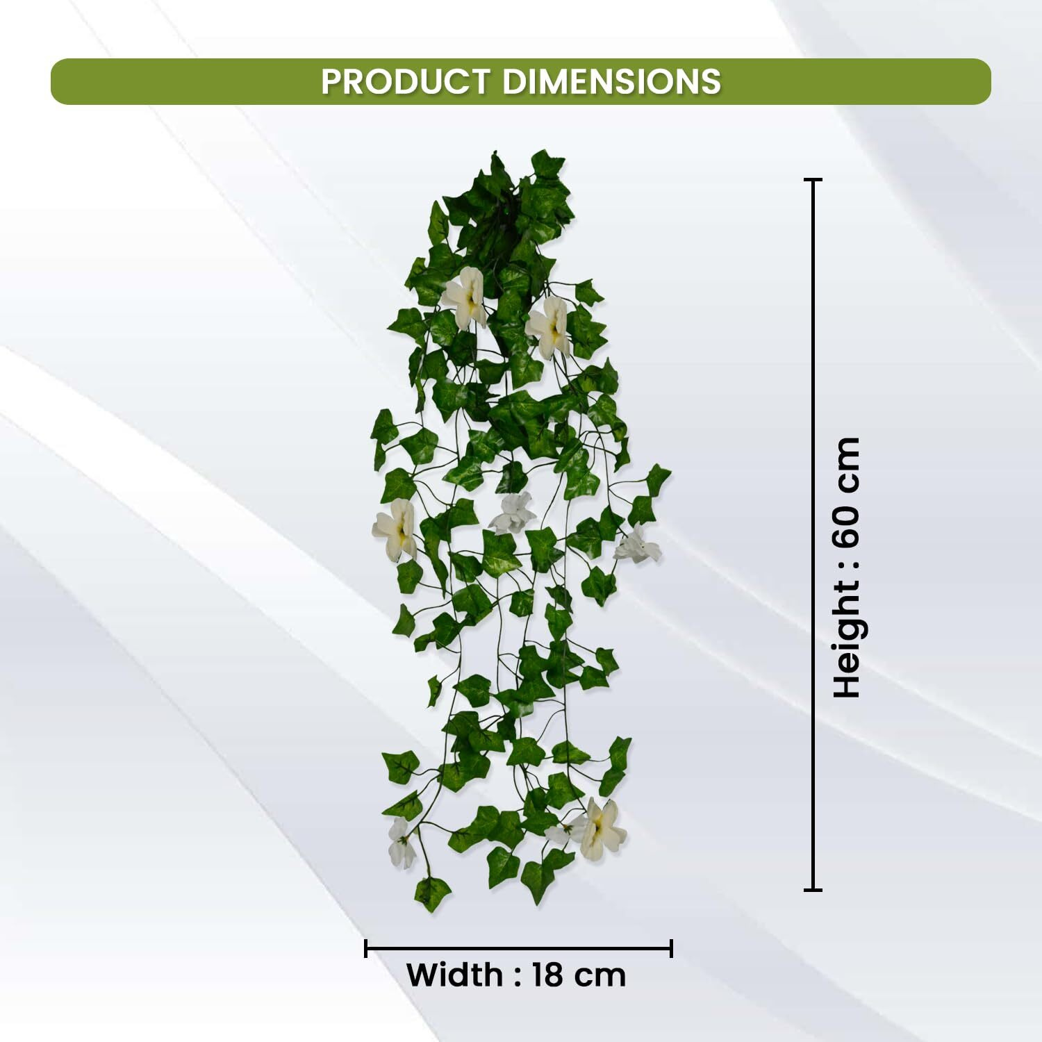 Decorebugs Artificial Flower Plants Leaves Hanging Ivy Garlands Plant Greenery Vine Creeper Home Decor Door Wall Balcony Decoration Party Festival Craft (Pack Of 1)