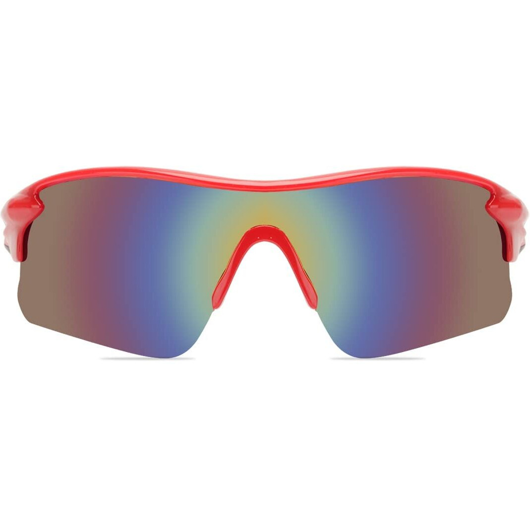 Roshfort Mens Sports Sunglasses Uv Protection Sunglass For Men Cycling Running Driving Fishing Glasses (Red)