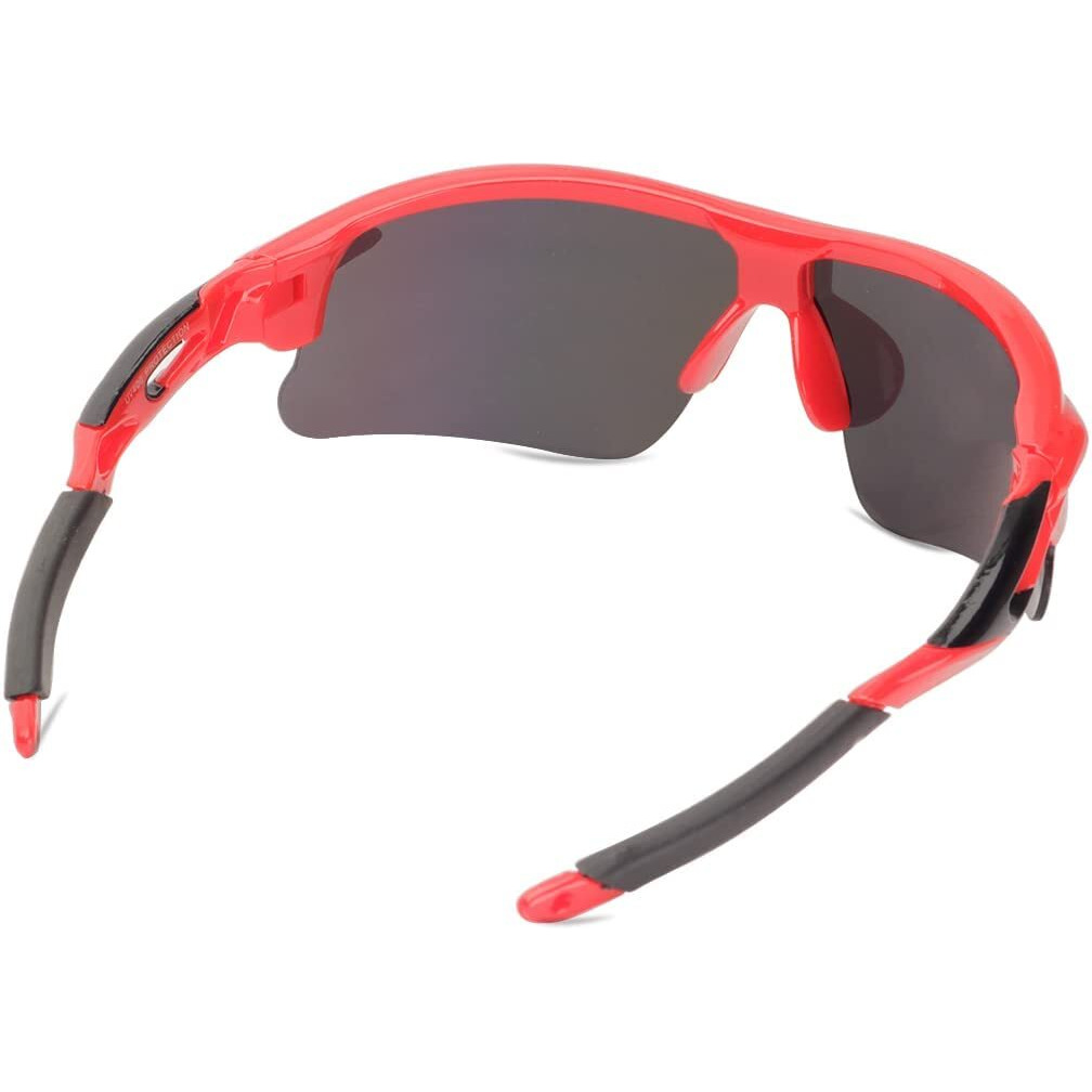 Roshfort Mens Sports Sunglasses Uv Protection Sunglass For Men Cycling Running Driving Fishing Glasses (Red)