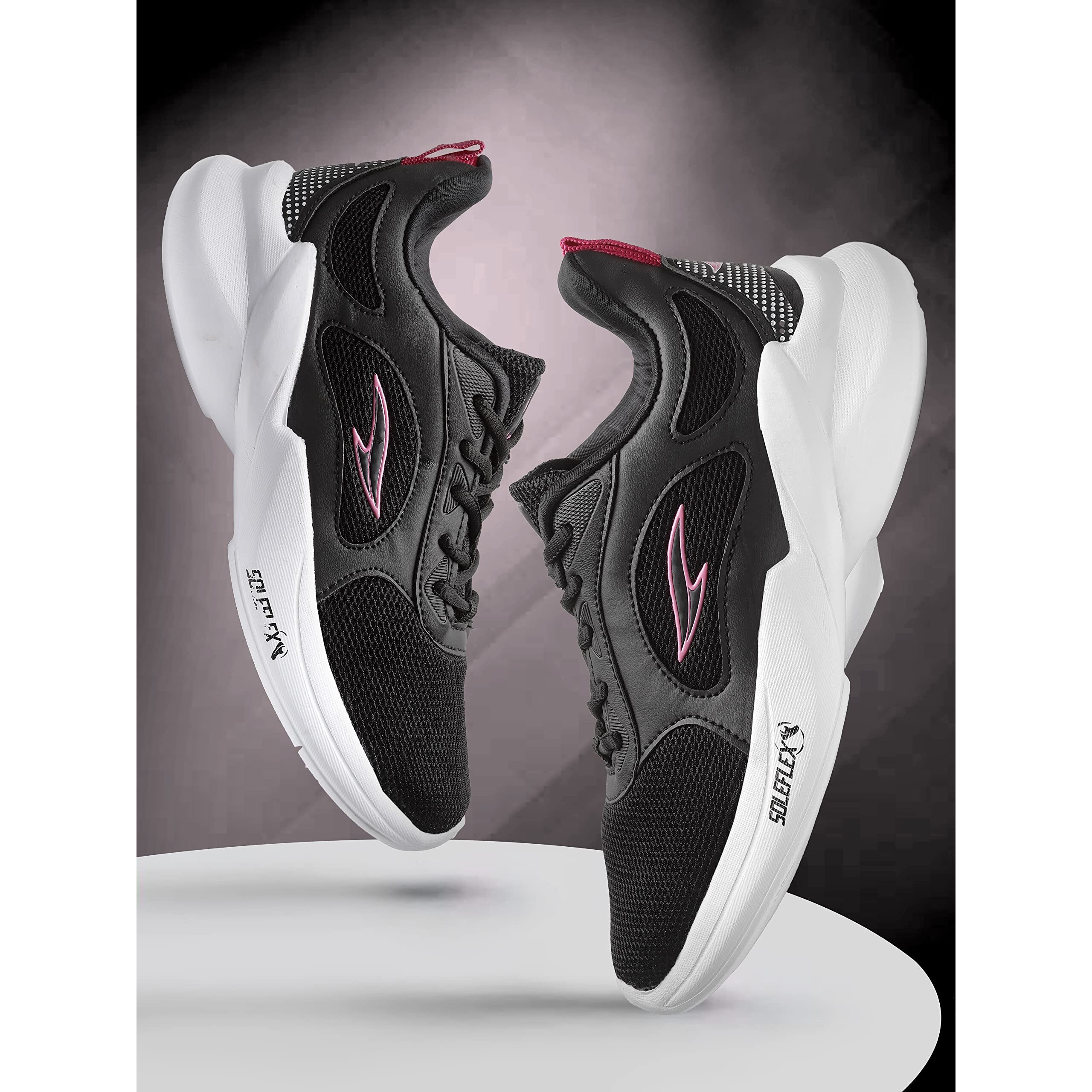 Asian Firefly-04 Sports & Casual Shoes Max Cushion With Memory Form Lightweight Eva Sole Extra Jump Sneaker Shoes For Women & Girls Black