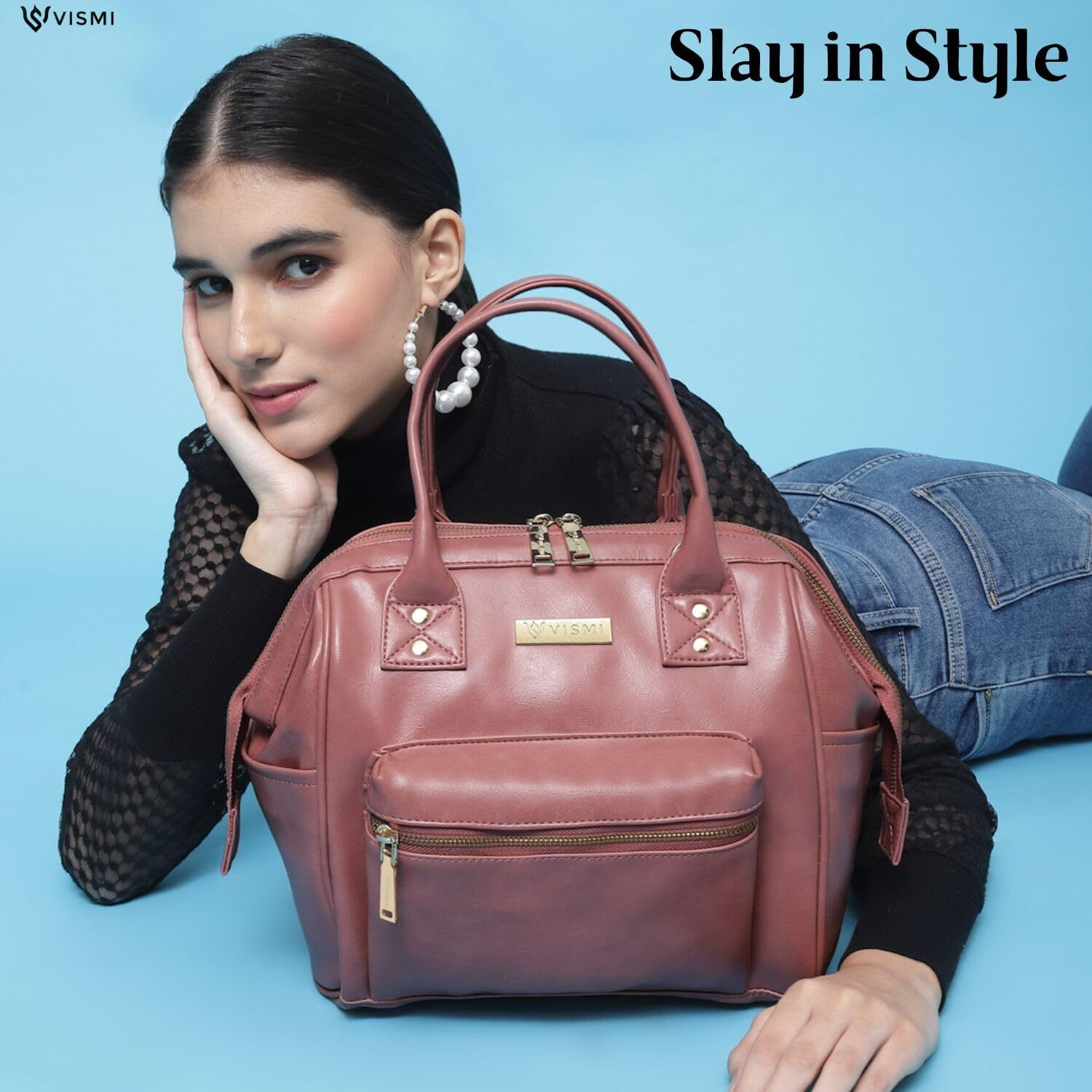 Vismiintrend Stylish Vegan Leather Handbag Shoulder Purse Sling Bags For Women | Ladies Bag For Travel,Work,Office | Birthday/Anniversary Gift For Wife/Mother | Rakhi Gifts For Sisters