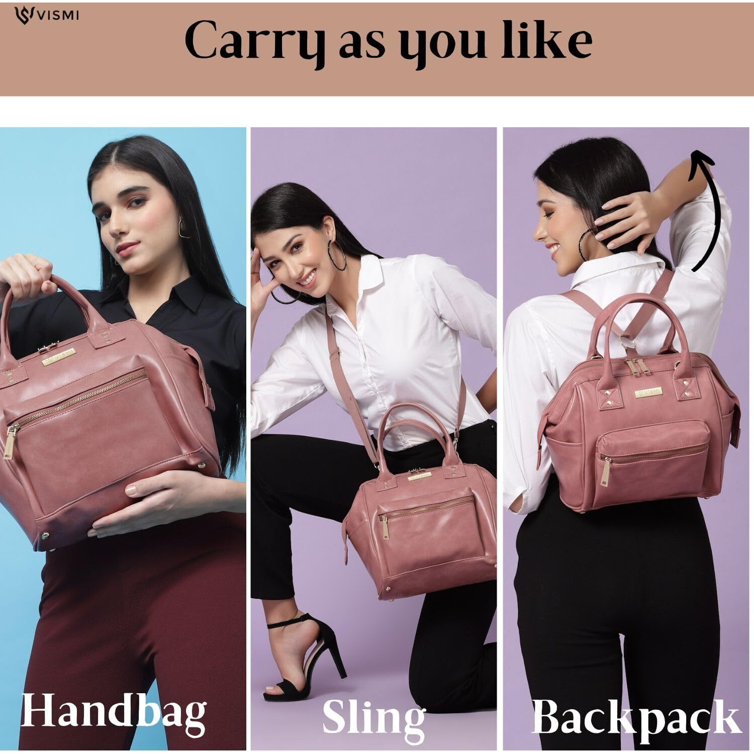 Vismiintrend Stylish Vegan Leather Handbag Shoulder Purse Sling Bags For Women | Ladies Bag For Travel,Work,Office | Birthday/Anniversary Gift For Wife/Mother | Rakhi Gifts For Sisters