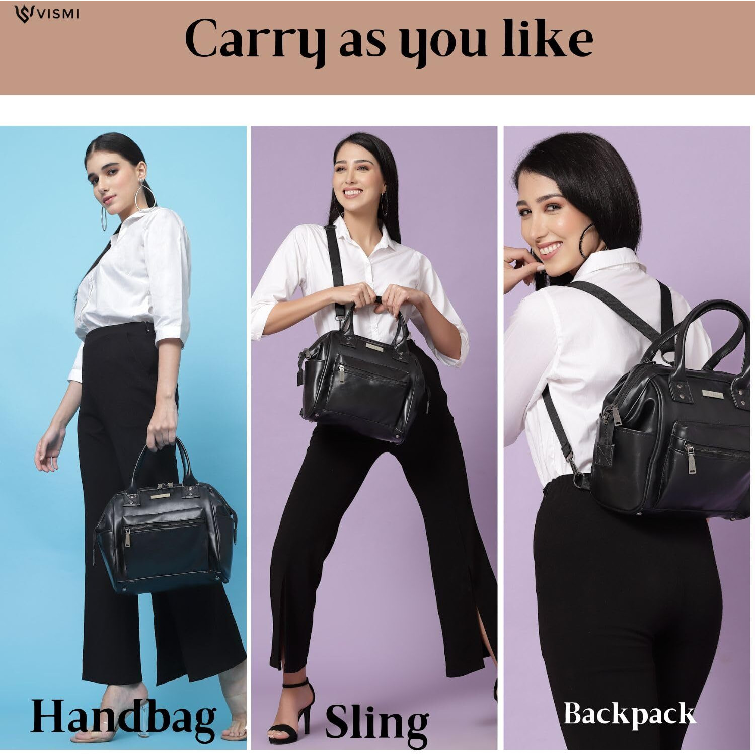 Vismiintrend Stylish Vegan Leather Handbag Shoulder Top Handle Sling Bags For Women |Ladies Purse Bag For Travel,Work,Office |Birthday/Anniversary Gift For Wife/Mother | Rakhi Gifts For Sisters
