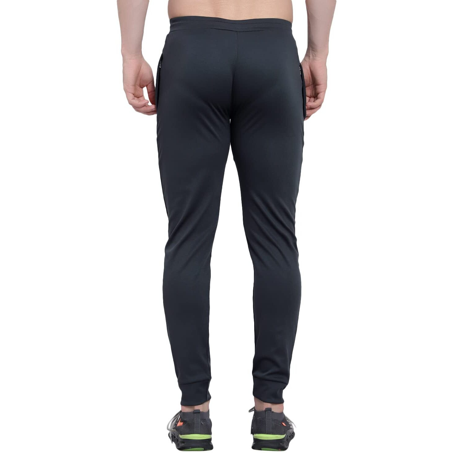 Blue Star Shark Men's Slim Fit Track Pants  Joggers For Running, Gym, Sports, And Casual Wear | Multipurpose Activewear Lower For Men & Boys | Stylish Summer Trousers & Night Pants, Grey, M