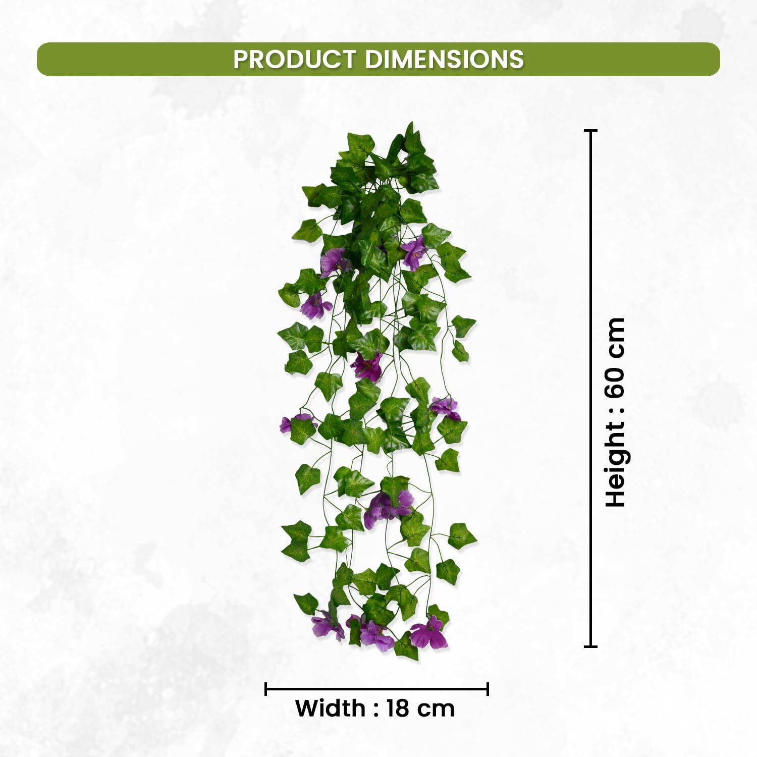 Decorebugs Artificial Flower Plants Leaves Hanging Ivy Garlands Plant Greenery Vine Creeper Home Decor Door Wall Balcony Decoration Party Festival Craft (Pack Of 2)