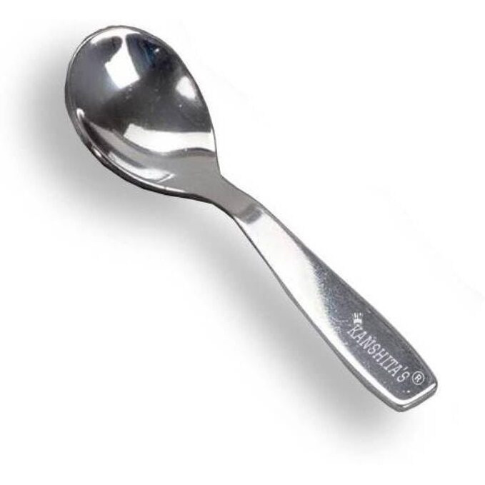 Kanshita's Rasoiware Stainless Steel 12 Pieces Small Spoons For Container/Spice Jars | Masala Spoons | Small Spoon For Spices | Spoon Set | 12 Mini | Length 9.5 Cm | Silver