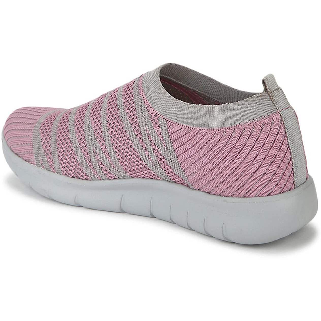 Marc Loire Slip-On Sneakers For Women, Lightweight & Comfortable Walking Sports Shoes Without Laces Pink - 7 Uk