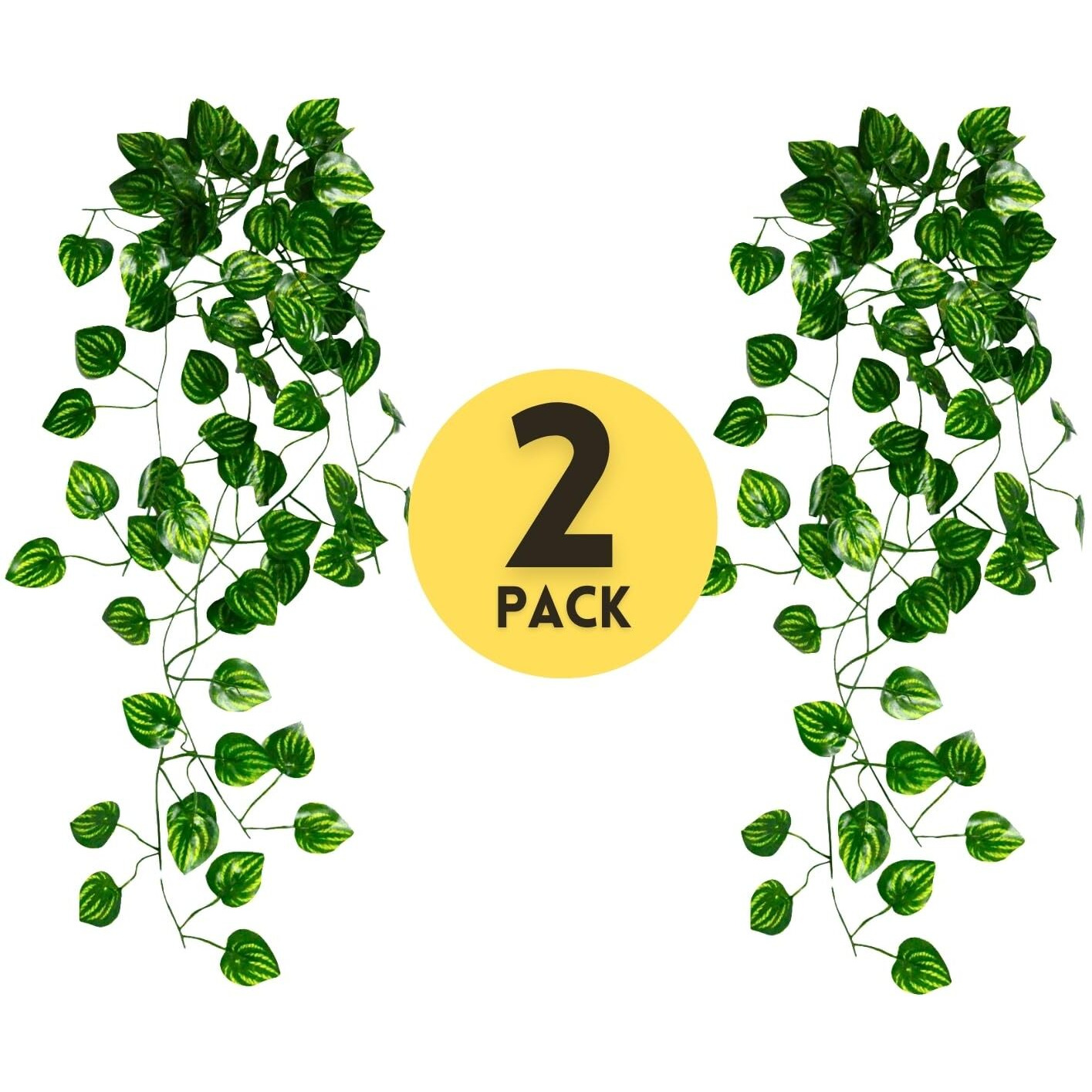 Decorebugs Artificial Plants Leaves Hanging Ivy Garlands Plant Greenery Vine Creeper Home Decor Door Wall Balcony Decoration Party Festival Craft (Pack Of 2)