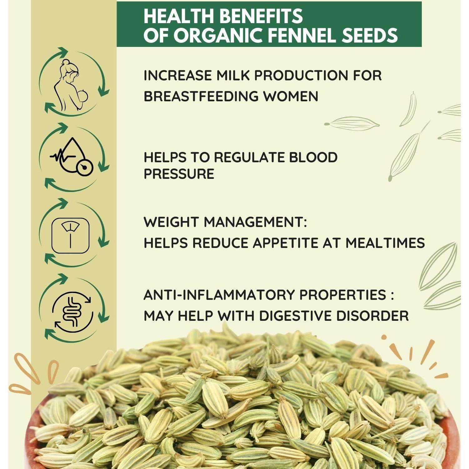Pure Tree Certified Organic Fennel Seeds|900 Gram|Saunf, Variyali|Perumjeerakam Whole Spices Sombu Whole|Fennel Seeds Saunf|Organic Saunf Rich Flavour Sombu