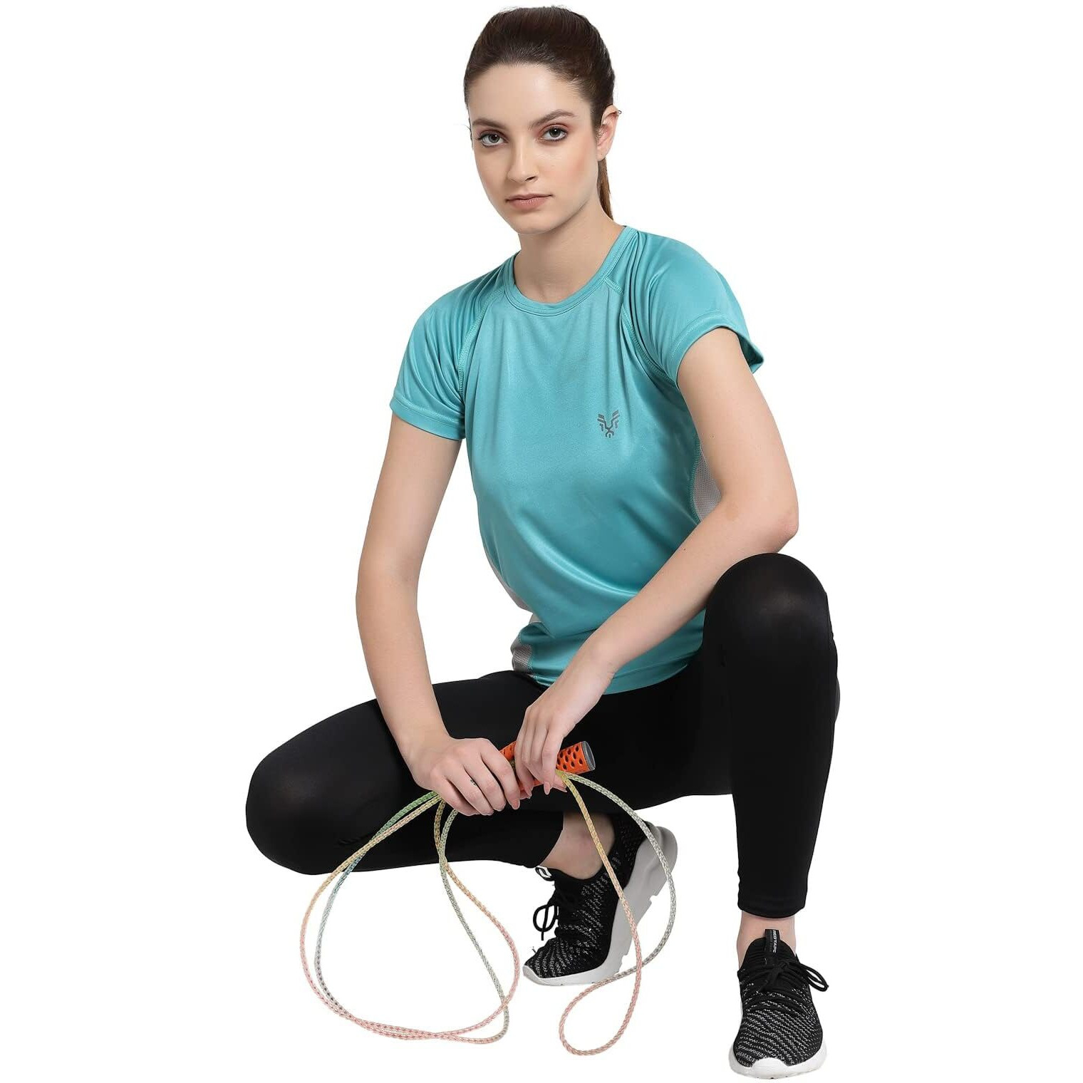 Uzarus Womens Dry Fit Workout Top Sports Gym Regular Fit T-Shirt (M, Pine Green)