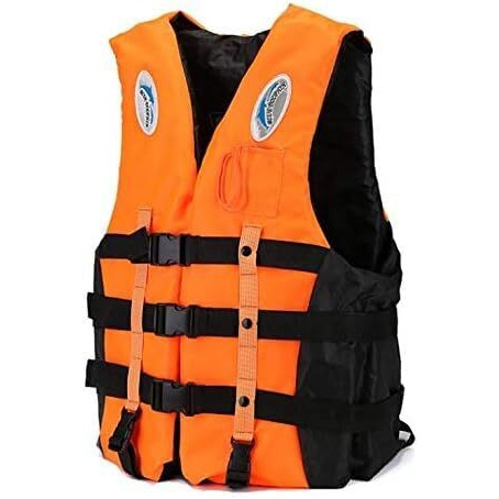 Delavala Professional Life Jacket Adult Upto 120 Kg Swim Boating Vest Life Jacket Snorkeling Floating Swimming Surfing Water Sports Life Saving Jacket Water Sport (Orange-1Pcs)