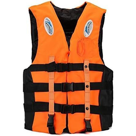Delavala Professional Life Jacket Adult Upto 120 Kg Swim Boating Vest Life Jacket Snorkeling Floating Swimming Surfing Water Sports Life Saving Jacket Water Sport (Orange-1Pcs)