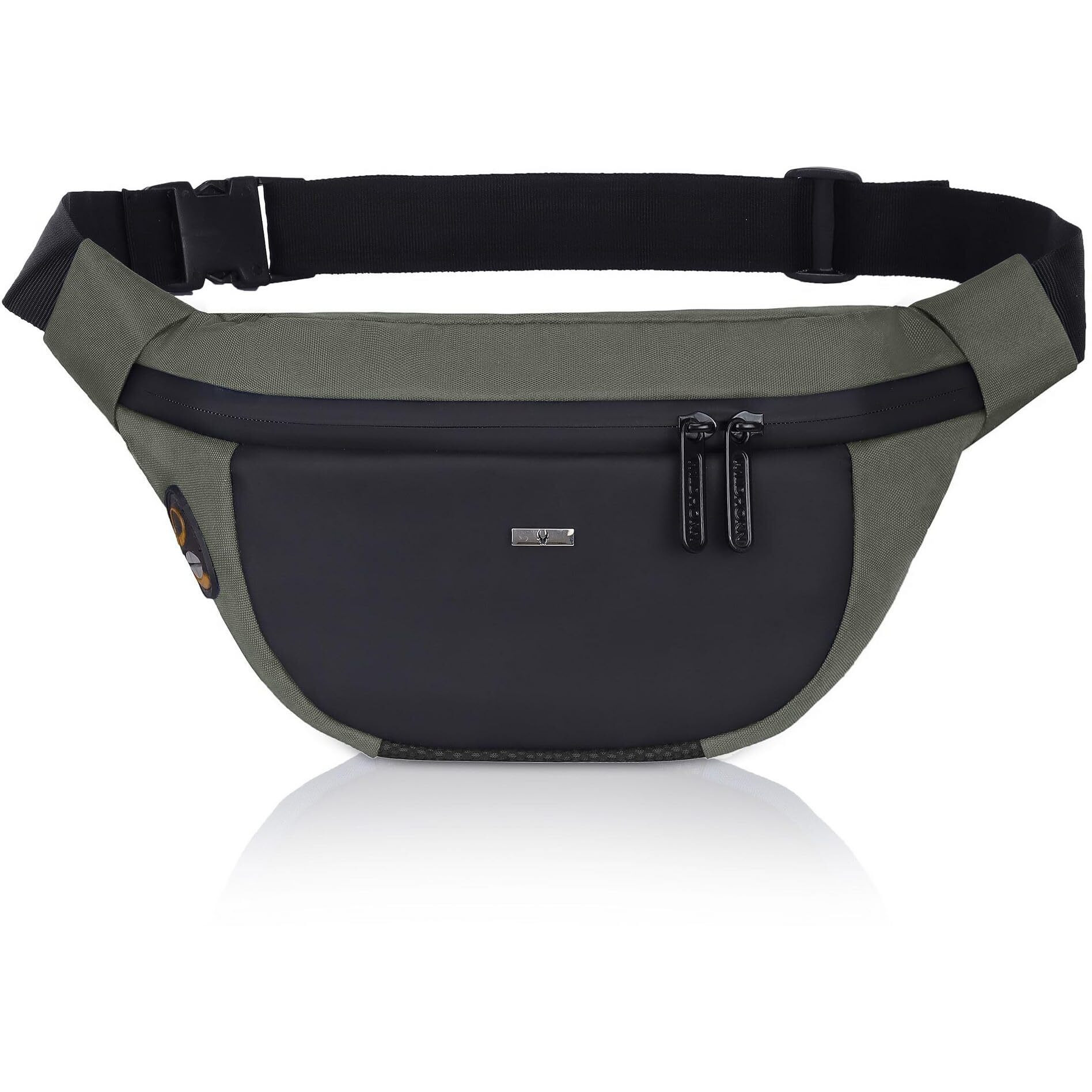 Wildhorn 2.4L Waist Bag For Men Women I Headphone Hole I Ultra Strong Stitching, Sturdy Zippers, Waterproof, Fanny Pack For Hiking Travel Camping Running Sports With Adjustable Strap (Olive)