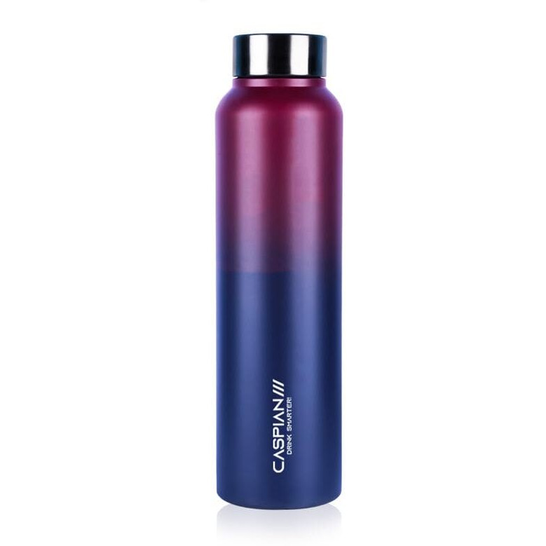 Caspian /// Astra Stainless Steel Water Bottle (Midnight Crimson, 1 Litre, Set Of 1)| Leak Proof Thunder For Fridge Home Office Travel School Kids Boys Girls Adults Sports Gym Yoga