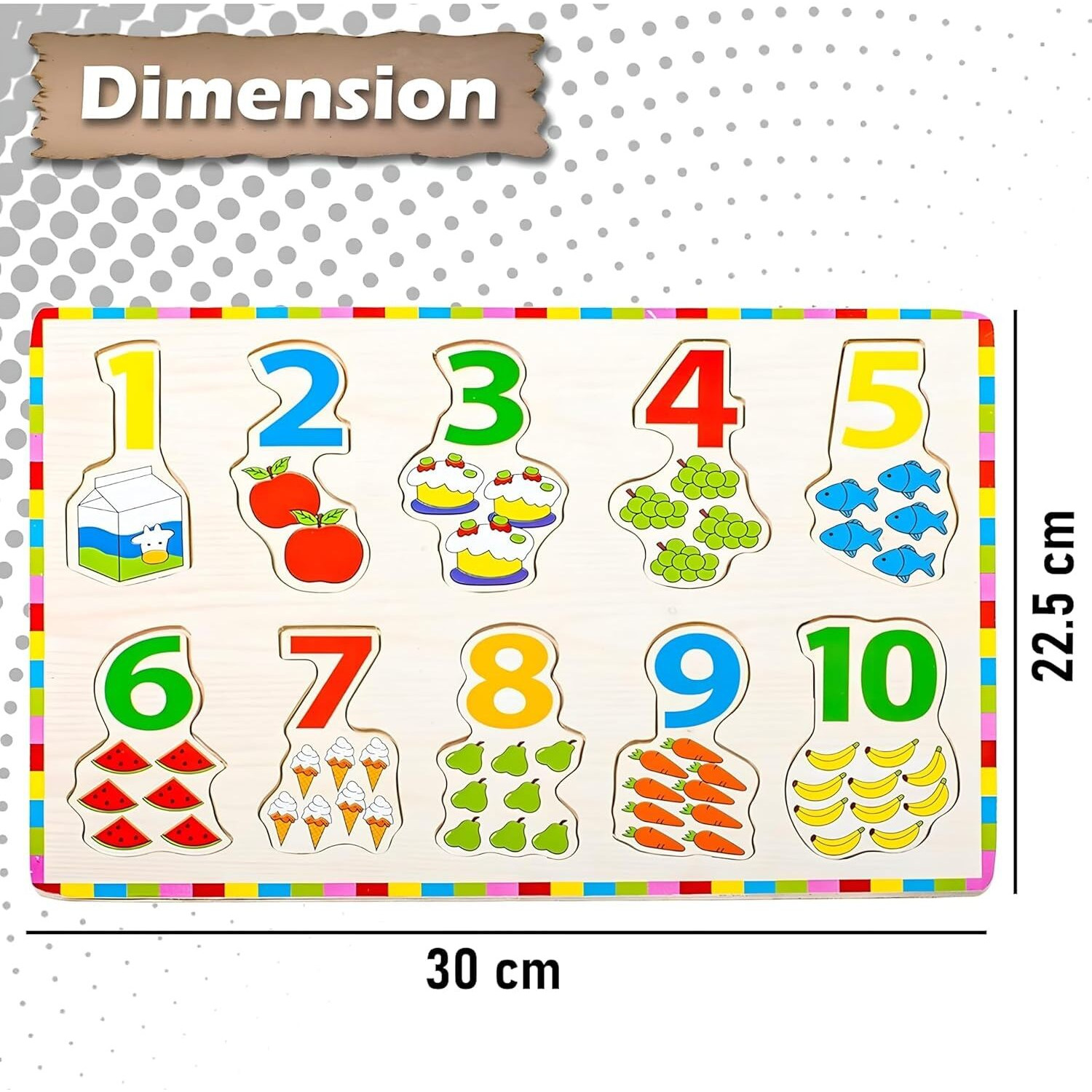 Verat Wooden Numbers Puzzle Numbers 1 To 10, Learning Toy For Toddlers, Perfect Wooden Latter Number Puzzle, Educational Kids Puzzles, Toddler Wooden Puzzles, Best Number Toys, Montessori Education