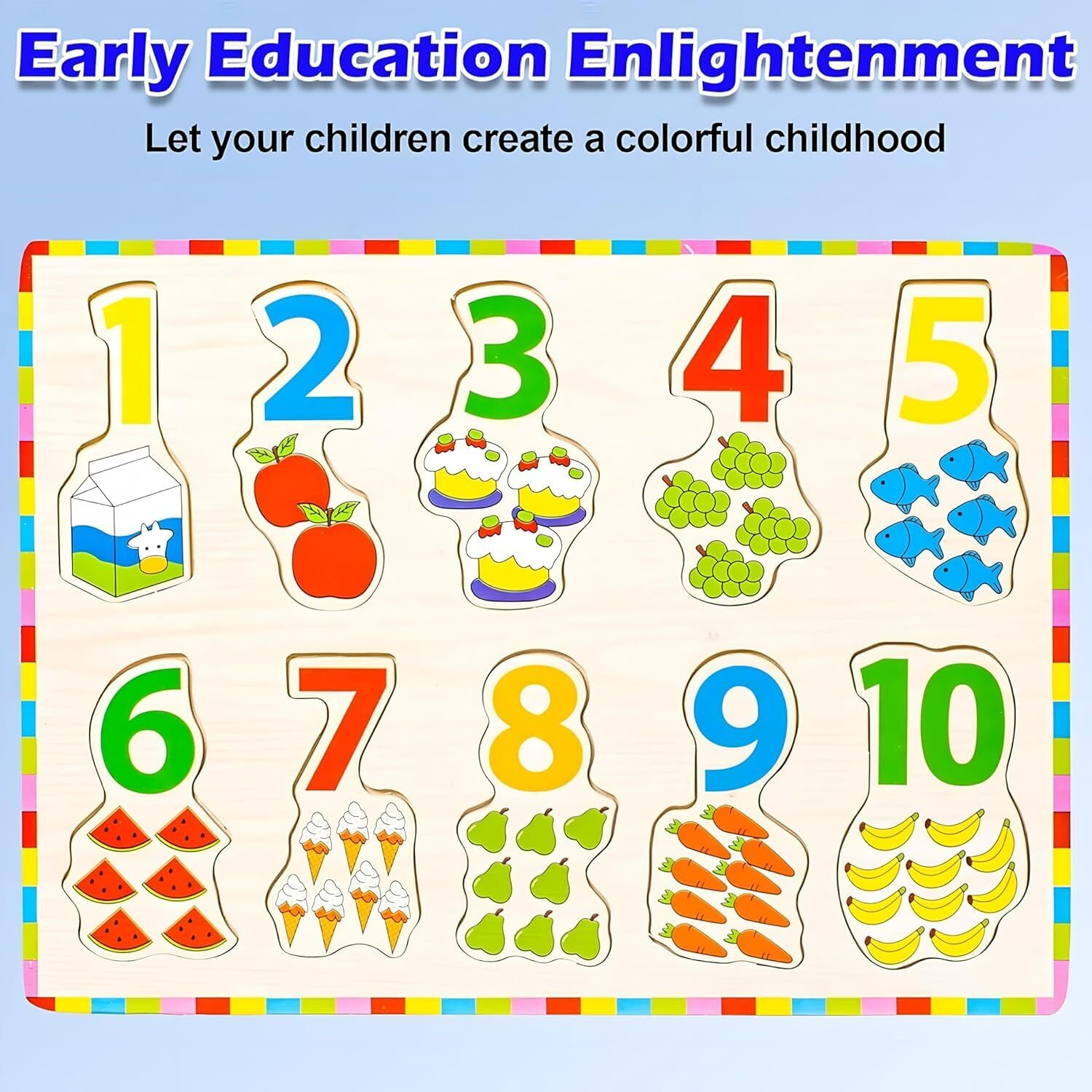 Verat Wooden Numbers Puzzle Numbers 1 To 10, Learning Toy For Toddlers, Perfect Wooden Latter Number Puzzle, Educational Kids Puzzles, Toddler Wooden Puzzles, Best Number Toys, Montessori Education