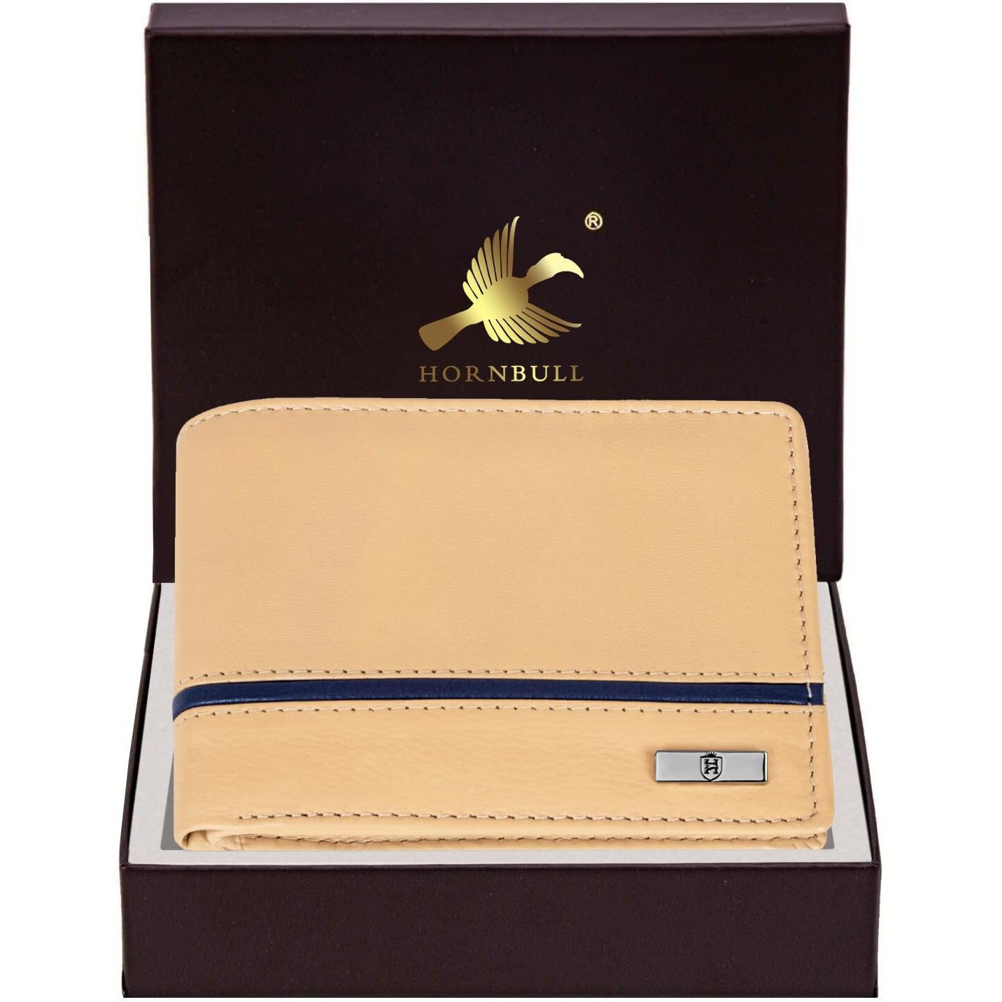 Hornbull Denial Leather Wallet For Men | Wallets Men With Rfid Blocking | Mens Wallet Dune,Beige