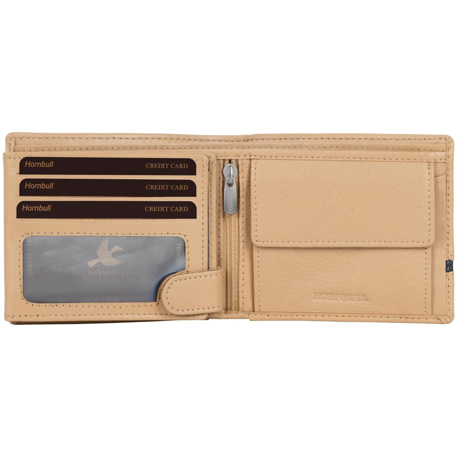 Hornbull Denial Leather Wallet For Men | Wallets Men With Rfid Blocking | Mens Wallet Dune,Beige