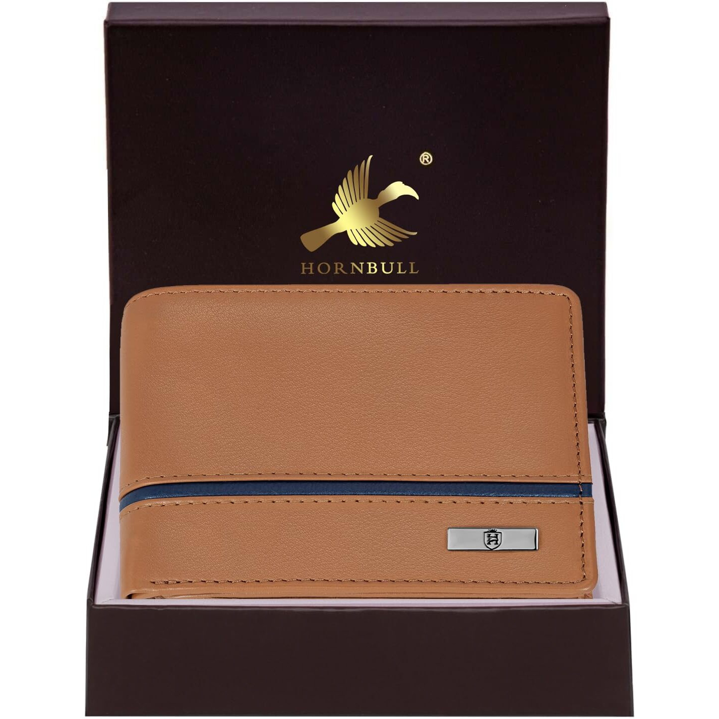Hornbull Denial Leather Wallet For Men | Wallets Men With Rfid Blocking | Mens Wallet Cognac Brown
