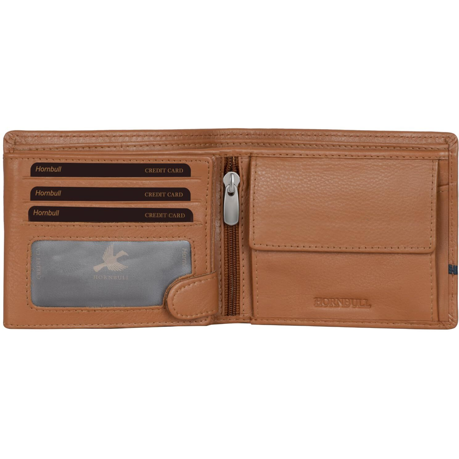 Hornbull Denial Leather Wallet For Men | Wallets Men With Rfid Blocking | Mens Wallet Cognac Brown