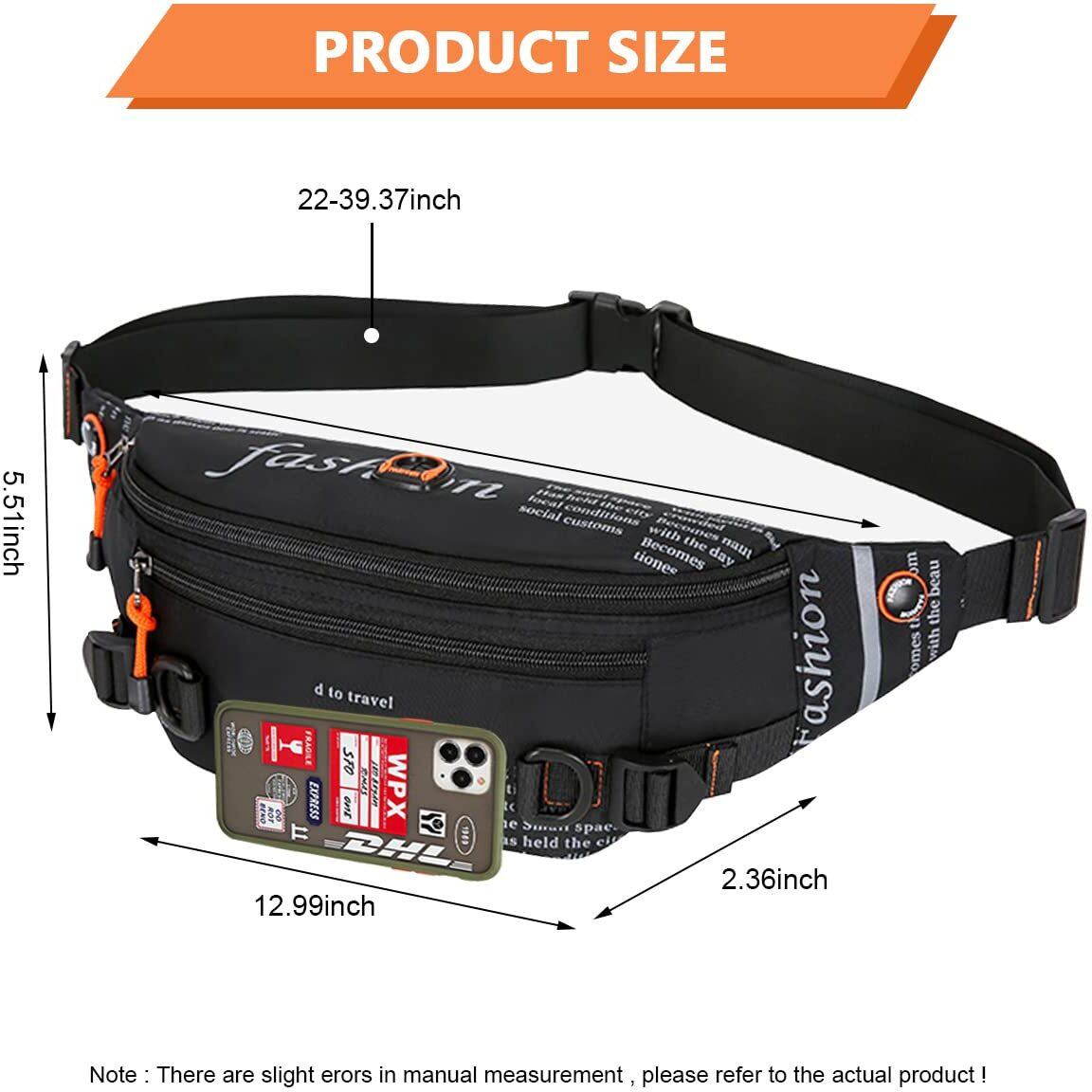 Gustave Waist Bag For Men Women, Waterproof Chest Bag Stylish Fanny Pouch Bag Sport Belt Bag For Travel Running Outdoor Sports Cycling