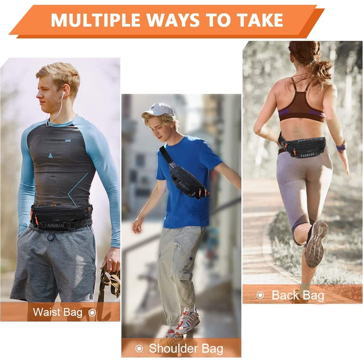 Gustave Waist Bag For Men Women, Waterproof Chest Bag Stylish Fanny Pouch Bag Sport Belt Bag For Travel Running Outdoor Sports Cycling